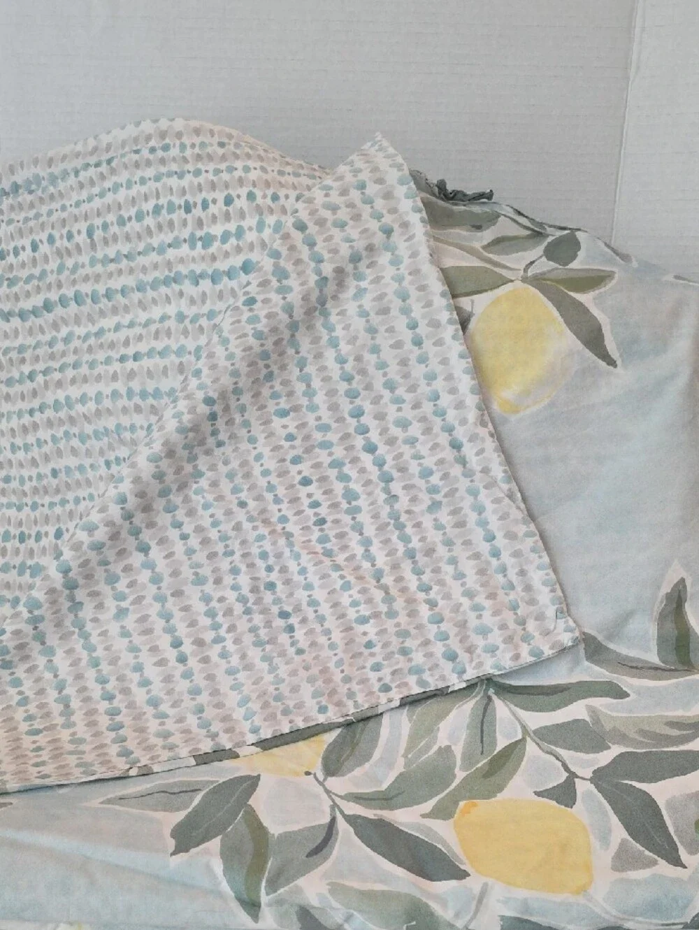 Pottery Barn Rebecca Atwood Lemon & Leaf Organic Cotton King Duvet Cover